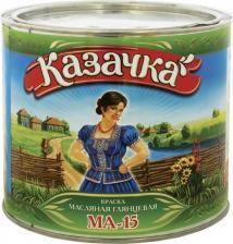 Краска Казачка Краска масляная МА-15, глянцевая, 1,9 кг, серая