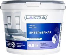 Краска Лакра Краска акриловая интерьерная белоснежная 6,5кг