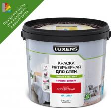 Краска Luxens Краска для стен матовая прозрачная база С 5 л