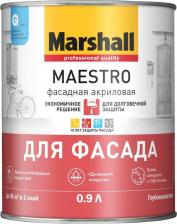 Краска Marshall Краска фасадная акриловая Maestro глубокоматовая база ВС 0,9 л