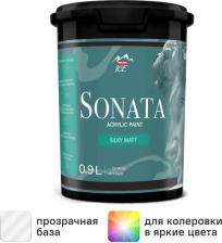 Краска Parade Краска для стен и потолков Sonata Silky Matt моющаяся полуматовая прозрачная база С 0.9 л