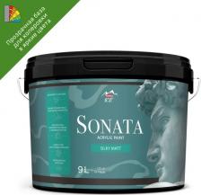 Краска Parade Краска для стен и потолков Sonata Silky Matt моющаяся полуматовая прозрачная база С 9 л