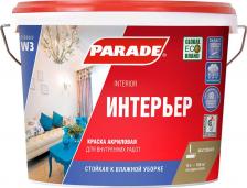 Краска Parade Краска интерьерная акриловая Classic W3 матовая, база А, 9л