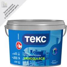 Краска Текс Краска вододисперсионная Профи моющаяся супербелая 1,8 л