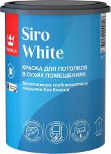 Краска Tikkurila Краска для потолков, Siro White, глубокоматовая, база A, белая, 0,9 л