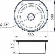 Кухонная мойка Whinstone Ронда A20