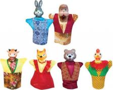 Кукольный театр Русский Стиль Кукольный театр "Зайкина избушка" 6 персонажей в коробке