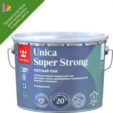 Лак Tikkurila Лак уретано-алкидный Unica Super Strong 20, полуматовый, база EP, бесцв., 9 л