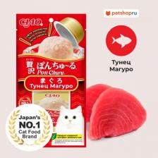 Лакомство для кошек Inaba Лакомство для кошек Pon Churu Суфле из тунца магуро, 70 г