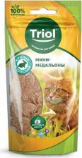 Лакомство для кошек Triol Лакомство для кошек Мини-медальоны, кролик, треска, 40 г