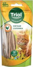 Лакомство для кошек Triol Лакомство для кошек мягкая соломка из курицы, 40 г