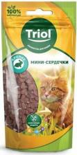 Лакомство для кошек Triol Мини-сердечки из кролика для кошек, 40г