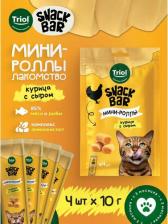 Лакомство для кошек Triol Snack Bar лакомство для кошек Мини-роллы с начинкой 4680384071627