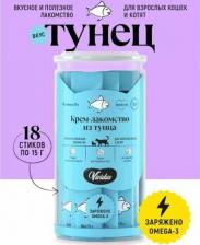 Лакомство для кошек Vividus Крем-лакомство для кошек и котят, Вивидус, тунец, стики 0,27 кг