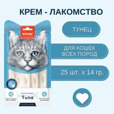 Лакомство для кошек Wanpy Cat Лакомство для кошек "нежное пюре" из тунца 14 г