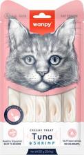 Лакомство для кошек Wanpy Cat Лакомство для кошек "нежное пюре" из тунца и креветками 14 г