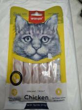 Лакомство для кошек Wanpy Лакомство для кошек Cat нежное пюре из курицы, 70 г