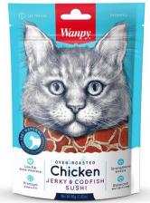 Лакомство для кошек Wanpy Лакомство для кошек Cat суши из курицы с треской, 80 г