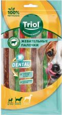 Лакомство для собак Triol Лакомство для собак, палочки микс из сыромятной кожи, 13см, 10шт по 8-10г