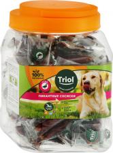 Лакомство для собак Triol Пикантные сосиски из утки для собак (банка)