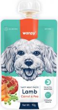 Лакомство для собак Wanpy Лакомство для собак Мясной мусс из ягненка и моркови с горохом 90г