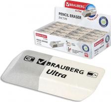 Ластик Brauberg Ластик "Ultra", 41х14х8 мм, серо-белый, натуральный каучук, 228703