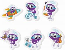 Ластик Юнландия Ластик "Юнландик", 45х30х8 мм, фигурный, термопластичная резина, 228716