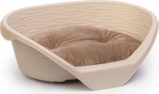 Лежак Альтернатива Лежак пластиковый с подушкой для кошек и собак, 20,5x60,5x41,5 см, бежевый 4655750529224