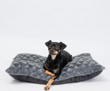 Лежак Petmax Подушка для собак и кошек, 55х80 см, серая