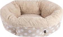 Лежак Rurri Лежак для кошек и собак мелких и средних пород, 60х24 см, горох бежевый