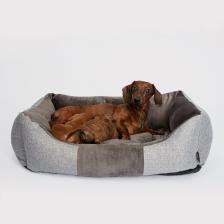 Лежак Rurri Лежак для кошек и собак мелких и средних пород, 70х55х18 см, серый