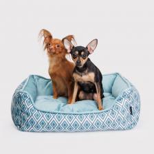 Лежак Rurri Лежак для кошек и собак мелких пород Румба, 52х45х17 см, бирюзовый