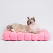 Лежак Rurri Лежак квадратный для кошек и собак Крекер, 50 см, розовый