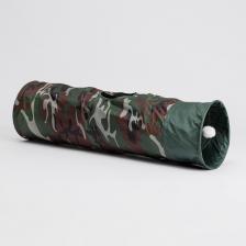 Лежак Rurri Тоннель для игры и отдыха для кошек, 25х90 см, хаки