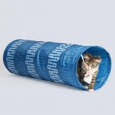 Лежак Rurri Тоннель для игры и отдыха для кошек, 25х90 см, синий