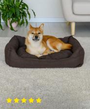 Лежак Tappi Лежанка для кошки, собаки текстиль 51x71x21см коричневый