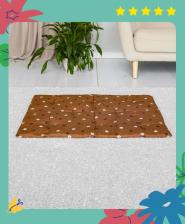 Лежак Yami-Yami Коврик для кошек и собак полиэстер, коричневый, 85x60 см