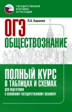 Литература Книга Баранов Петр Анатольевич. ОГЭ Обществознание. Полный курс в таблицах и схемах для подготовки к ОГЭ