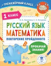 Литература Книга Калинина Ольга Борисовна, Кочурова Елена Эдуардовна. Русский язык. Математика. Повторение пройденного. 1 класс
