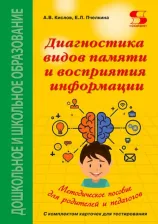 Литература Книга Кислов Александр Васильевич, Пчелкина Екатерина Львовна. Диагностика видов памяти и восприятия информации. Рекомендации по развитию каналов восприятия