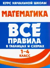 Литература Книга Латышева Н. А. Математика. 1-4 класс. Все правила в таблицах и схемах