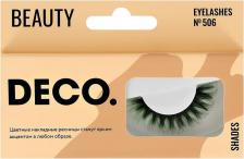 Макияж DECO Ресницы накладные. Накладные ресницы BEAUTY №506 green chic 1.0