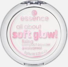 Макияж Essence Пудра для лица Пудра компактная с эффектом сияния all about soft glow! fixing compact powder waterproof 8