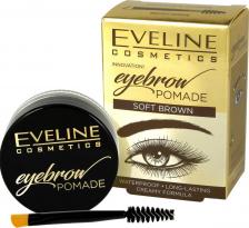 Макияж Eveline Помада для бровей Eyebrow Pomade тон soft brown/светло-кор