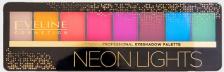 Макияж Eveline Тени для век Professional Eyeshadow палетка № 06 NEON lights/неон ламп 8т 9,6г