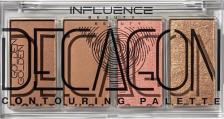 Макияж Influence Beauty Хайлайтер для лица Палетка контуринга Golden Decagon