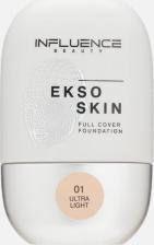 Макияж Influence Beauty Тональная основа с высокой степенью покрытия Ekso Skin, тон 01 ultra light / ультрасветлый