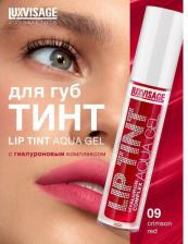 Макияж LUX Visage Тинт для губ с гиалуроновым комплексом LIP TINT AQUA GEL hyaluron complex тон: 09 Crimson Red