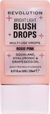 Макияж Makeup Revolution Яркие легкие румяна-капли с гиалуроновой кислотой Radiant Finish Pink Rosie 23 мл