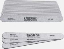 Маникюрная пилочка Kaizer Пилка для ногтей 100/100 Plastic-based file, soft, straight, length 180 mm., color gray 50 шт